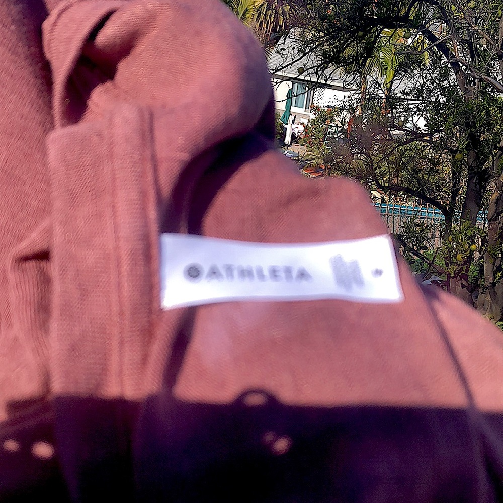 ๐ซGifted Athleta soft v neck t shirt in mauve dusty brown pink soft modal sz S - Picture 7 of 8